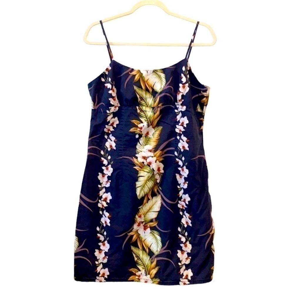 KY’s Hawaii USA Floral Hawaiian Sleeveless Dress Small Vacation Resort
